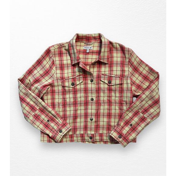 Toad&Co Plaid Jacket in Orange and Yellow - Picture 2 of 12